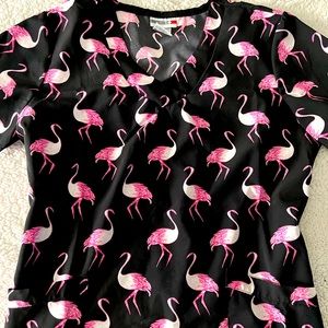 Flamigo Scrub Top🦩